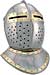 European medieval knight armor bascinet
