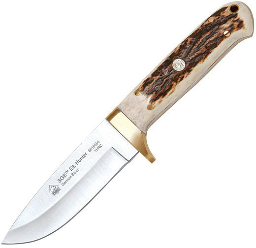 Elk Hunter SGB, German Blade, Stag Handle, Plain, PM6816050