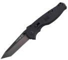 Flash II Black Handle, Black TiNi Tanto Blade, Plain, TFSAT-8