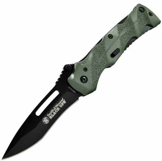 Black Ops 2, Green Aluminum Handle, Black Blade, Plain, SWBLOP2G