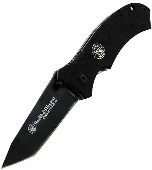 Extreme Ops Liner Lock, Black Blade, G-10 Handle, Plain, SWCKG103B