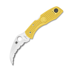 Tasman Salt, Yellow FRN Handle, Serrated, C106SYL