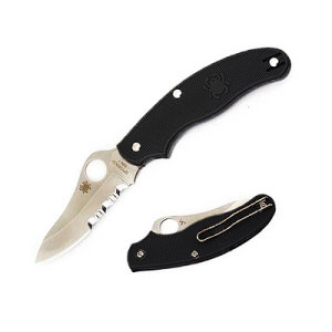 UK Pen Knife, Black FRN Handle, Drop Point, ComboEdge, C94PSBK3
