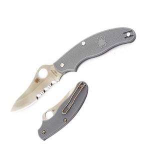UK Pen Knife3, Gray FRN Handle, Drop Point, ComboEdge,  C94PSGY3