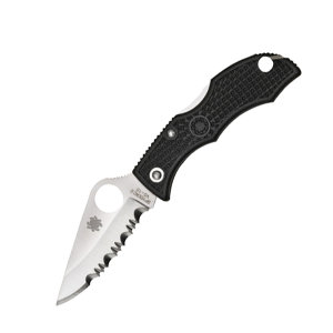 Ladybug 3, Black FRN Handle, Serrated, LBKS3