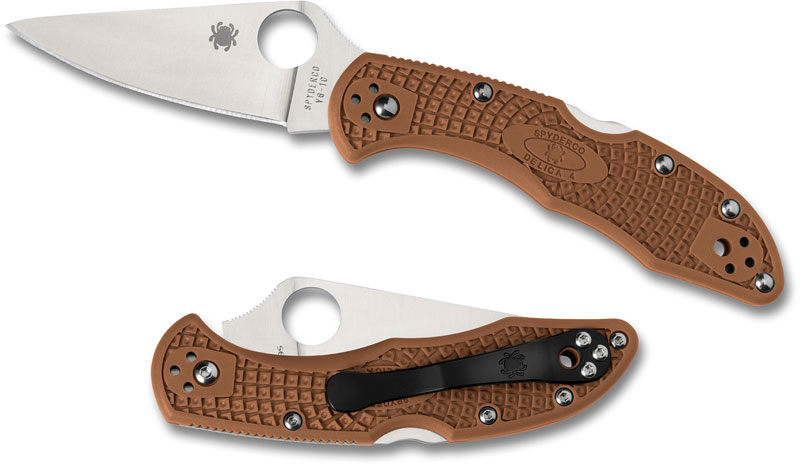 Delica 4, Brown FRN Handle, Plain,  C11FPBN