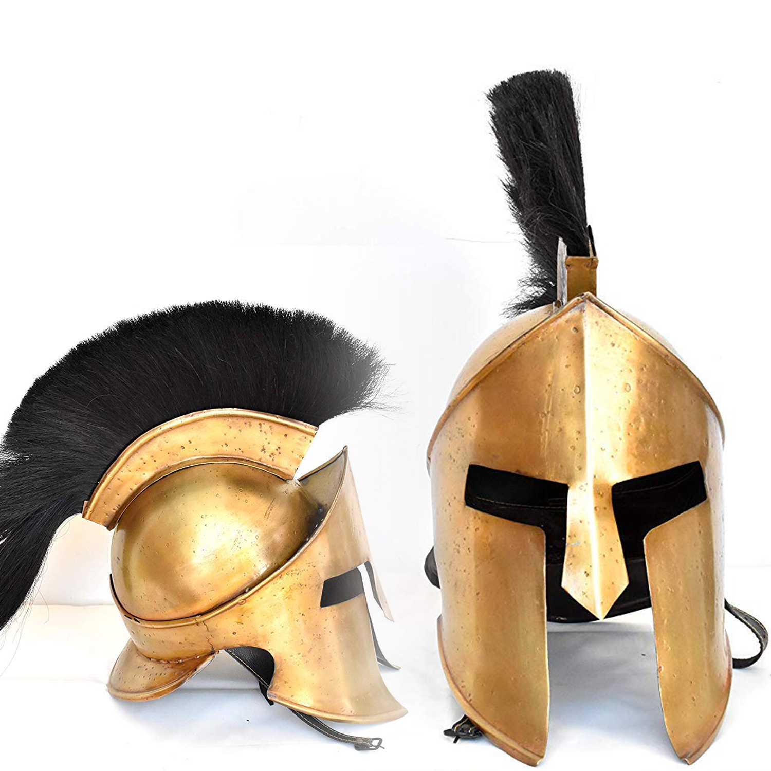 Brass Spartan Inspired Medieval Helmet