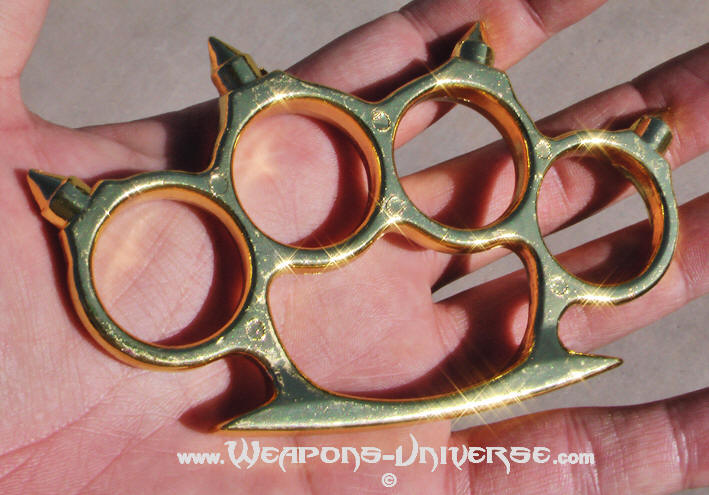 Gold Spiked Brass Knuckles