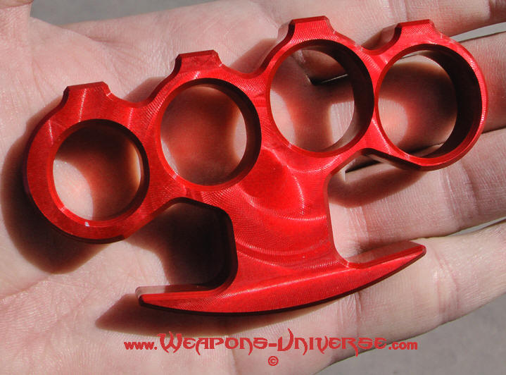 Dark Rift Rebel Brass Knuckles, Red, USA, Small.