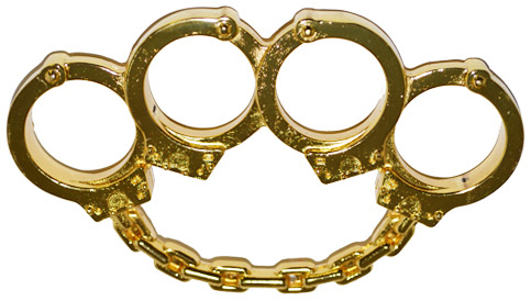 Handcuffs Brass Knuckles, Gold