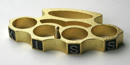 Kiss Brass Knuckles, Large, Gold