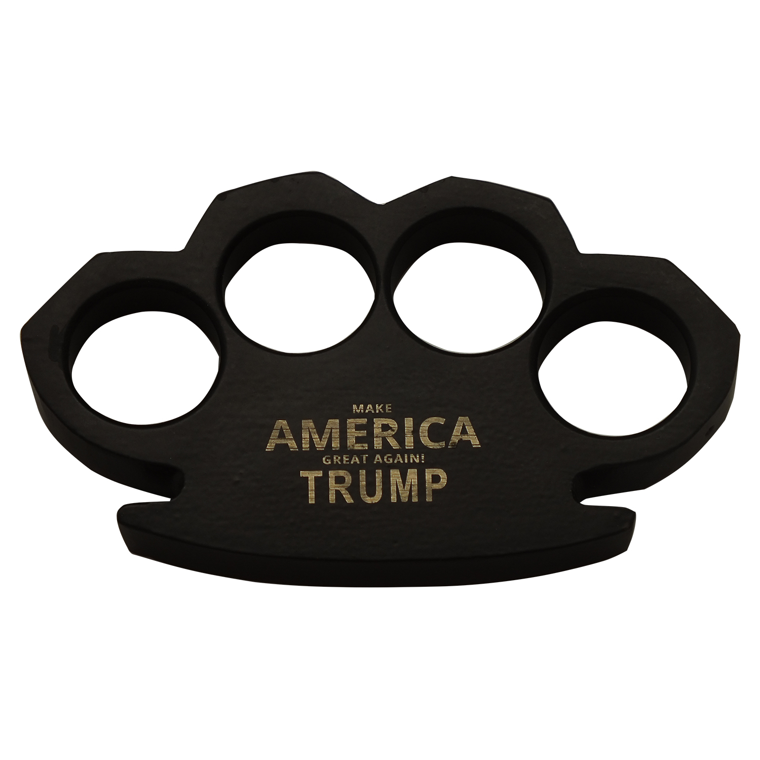 Heavy Duty Solid Black Metal Make America Great Again Trump Knuckles