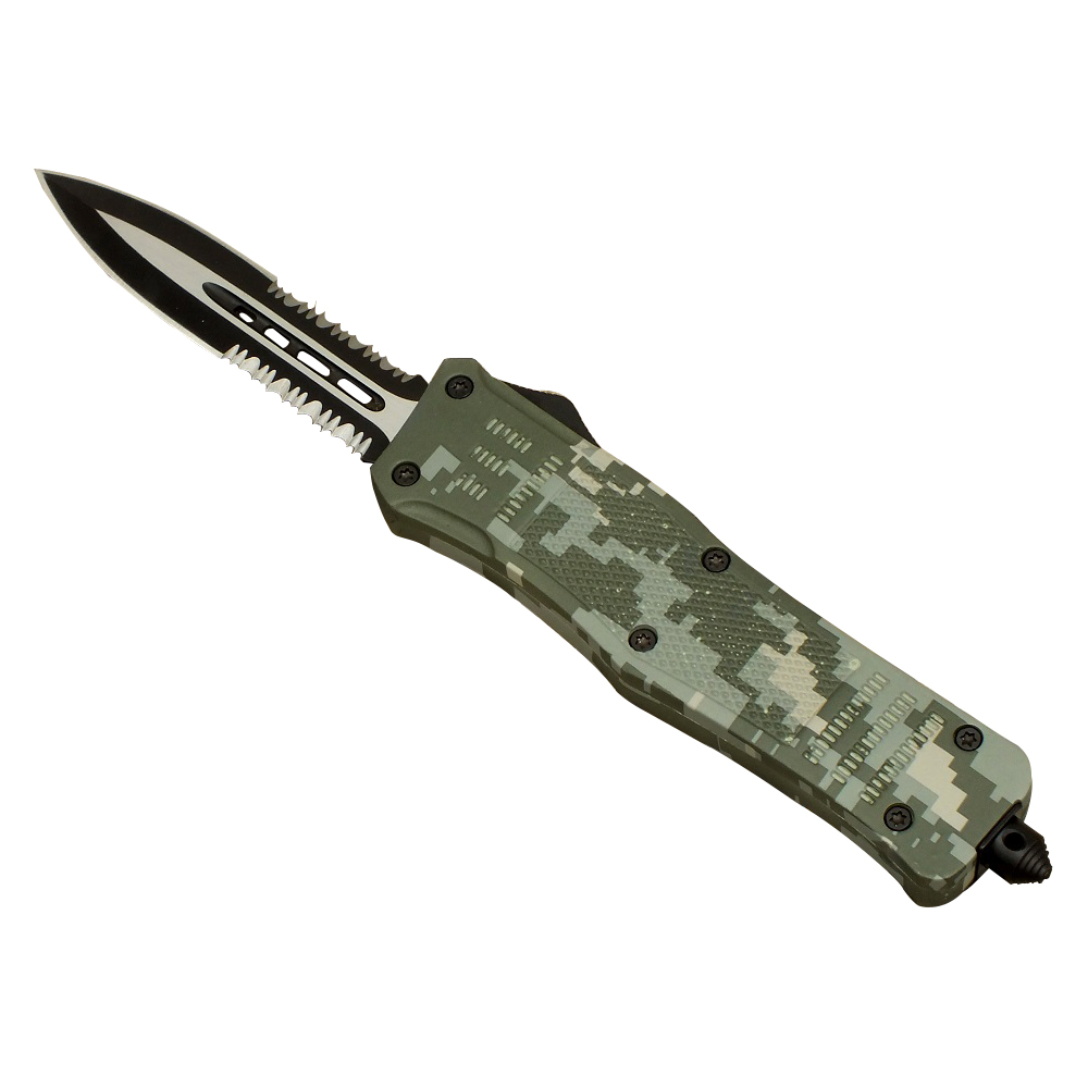 CO L DC DE Covert Ops OTF Automatic Knife Digital Camo Double Edge Large