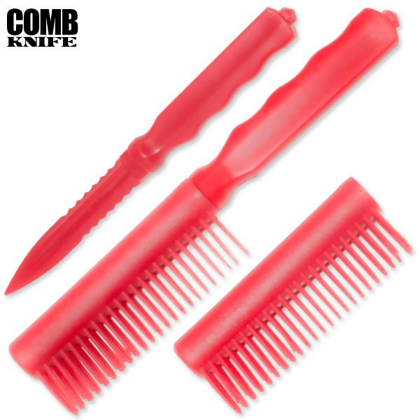 Club Defense Plastic Comb Knife, Red