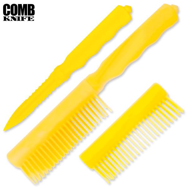 Club Defense Plastic Comb Knife, Yellow