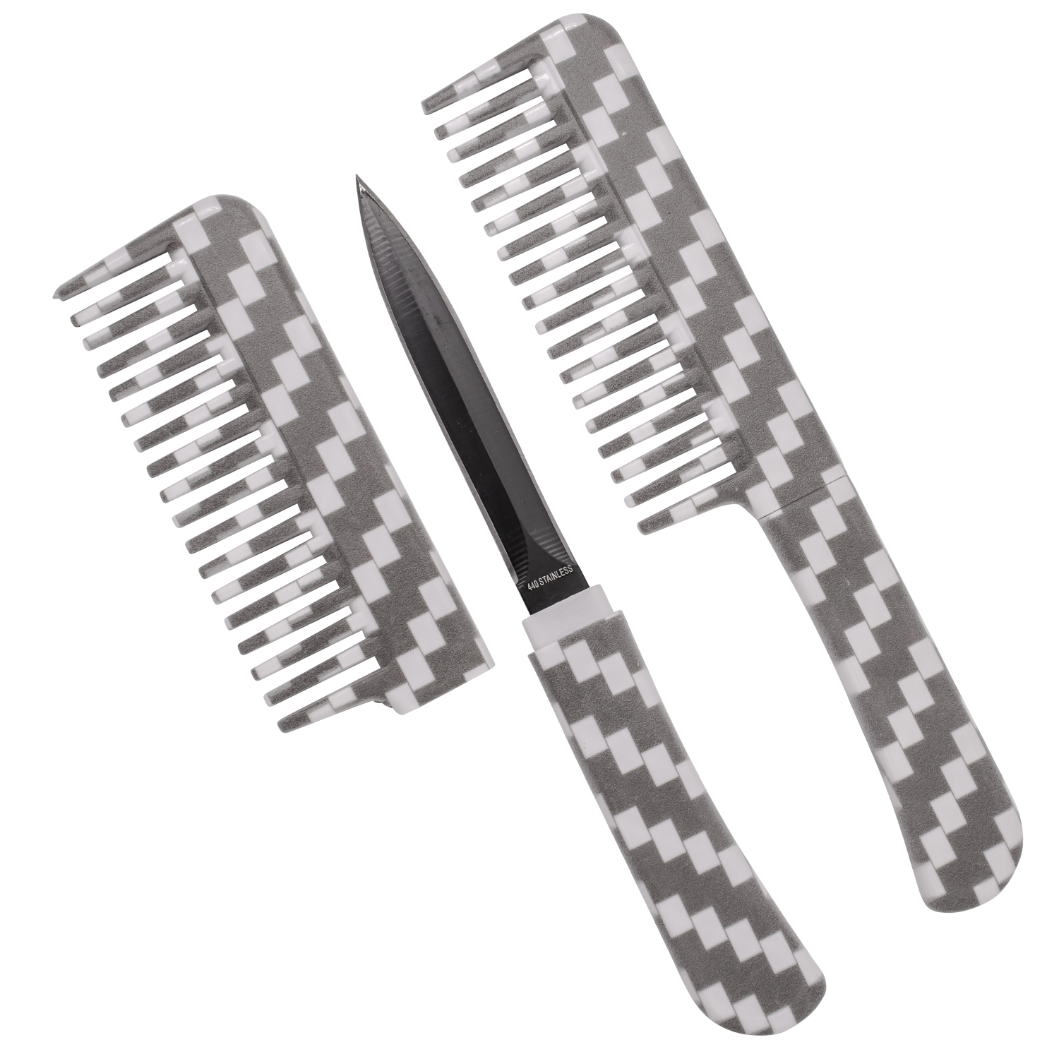 Comb Knife Grey Checkers