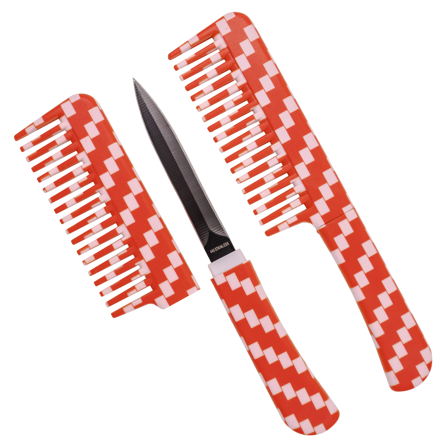 Comb Knife Red Checkers