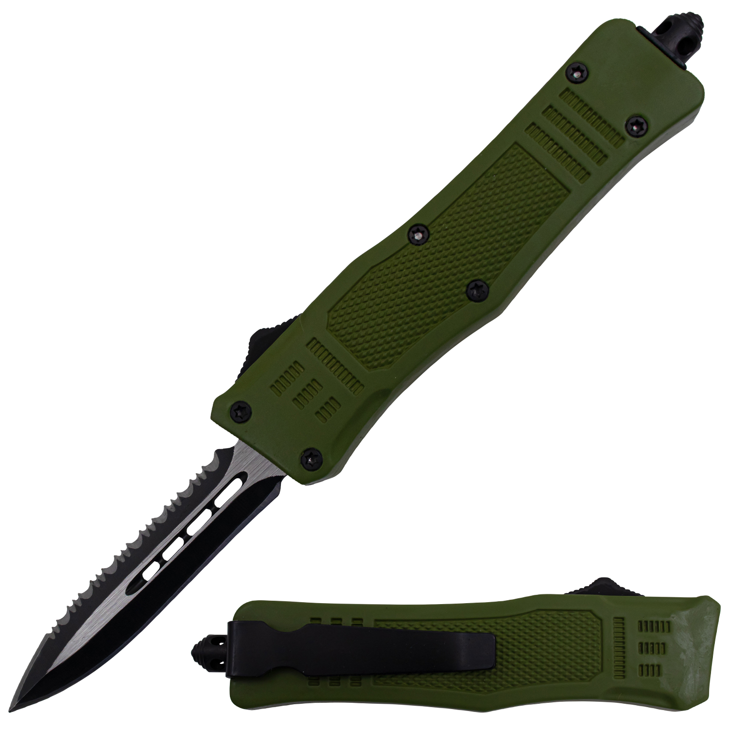 Covert OPS USA OTF Automatic Knife 7 Inch Overall Half Serrated OG