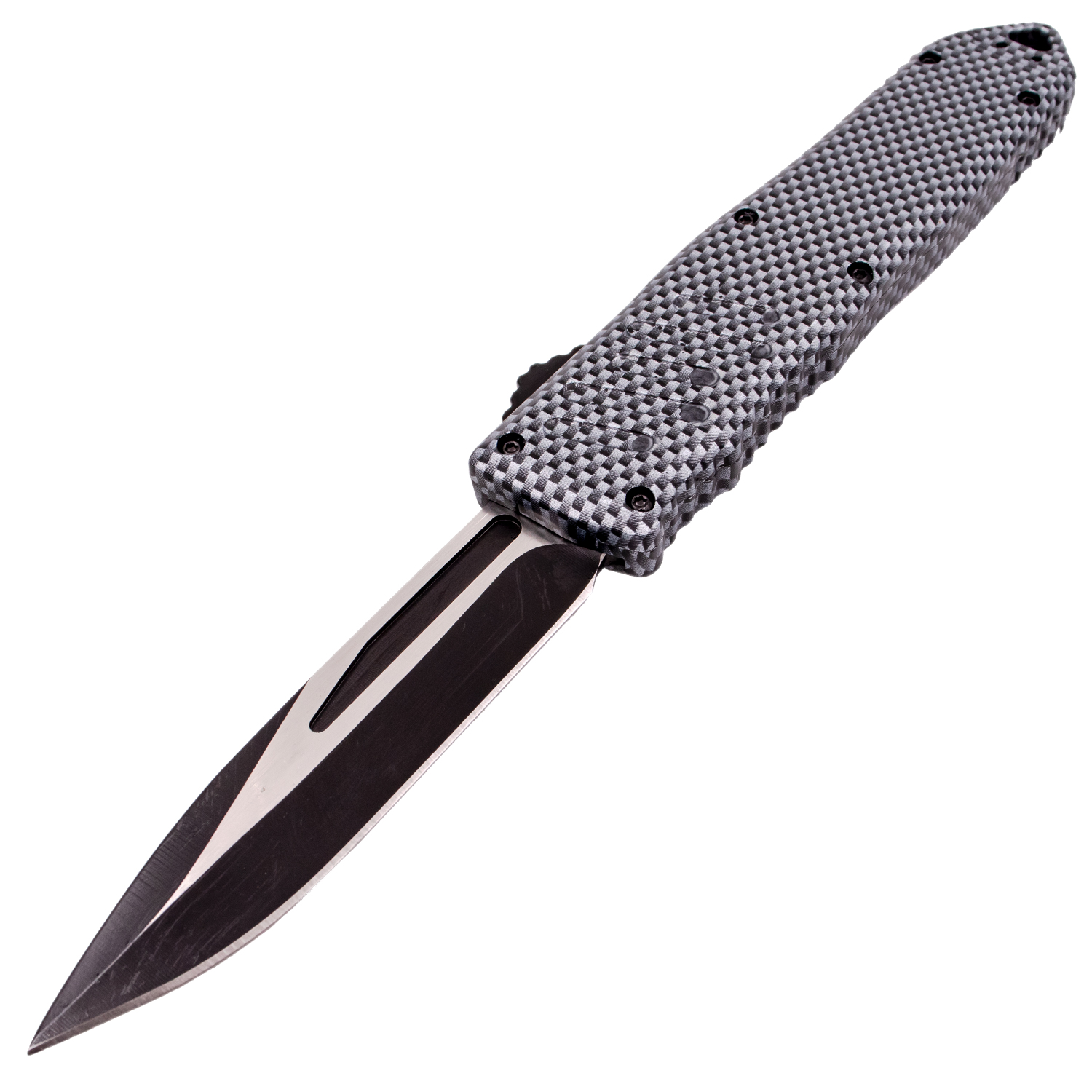 Covert OPS USA OTF Automatic Knife 9 inch Overall D2 Steel Blade DP Carbon Fiber