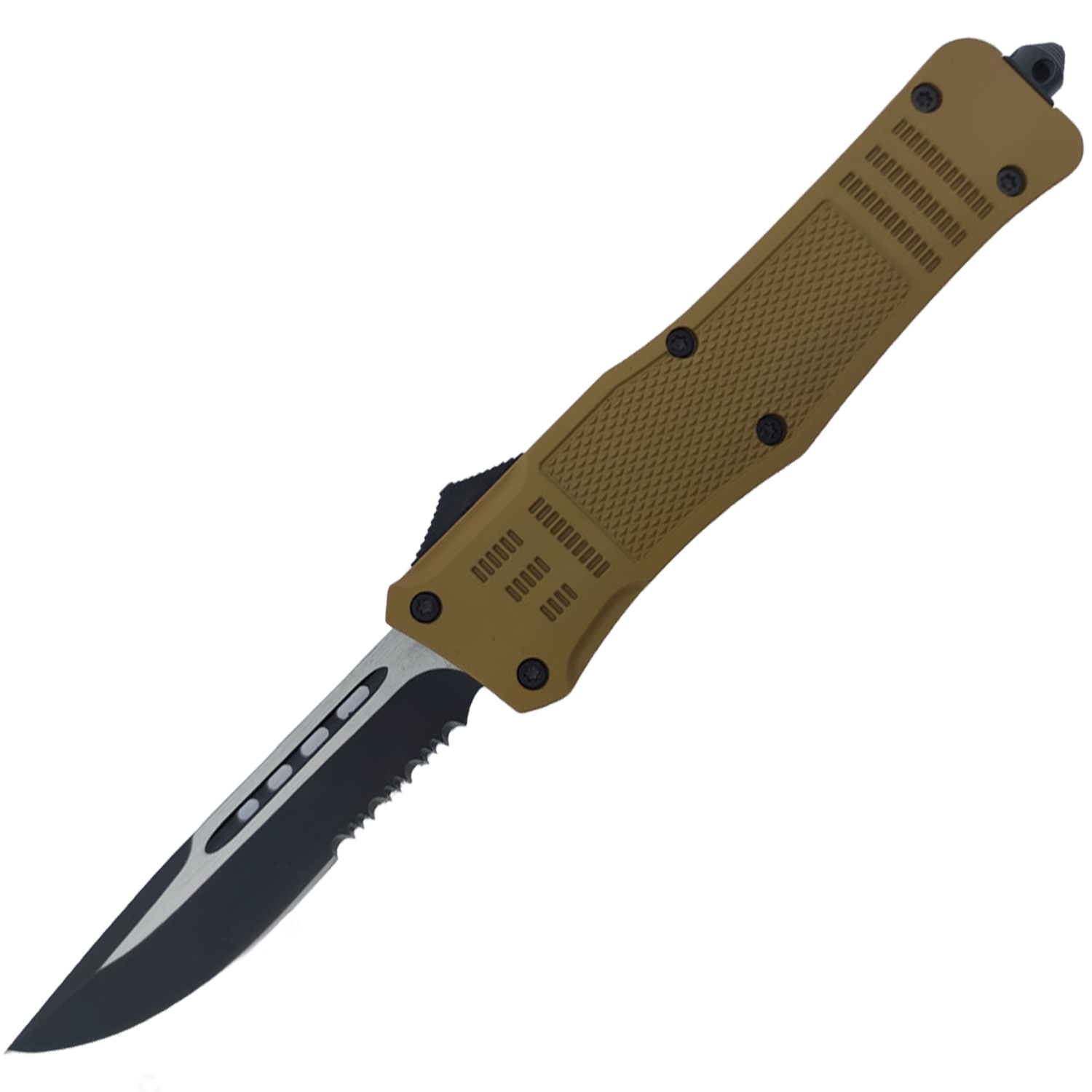 Covert OPS USA OTF Automatic Knife 9 inch Tan D2 Steel Blade DP