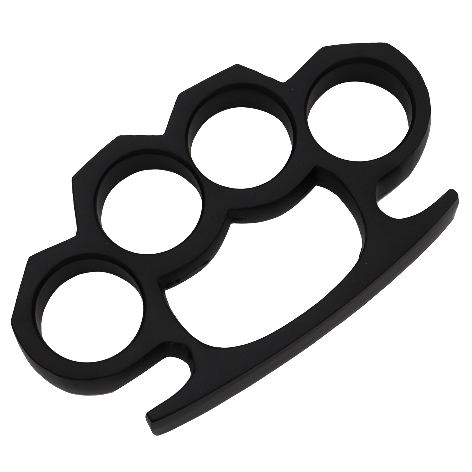 Crown Heavy Duty Solid Steel Brass Knuckles Black