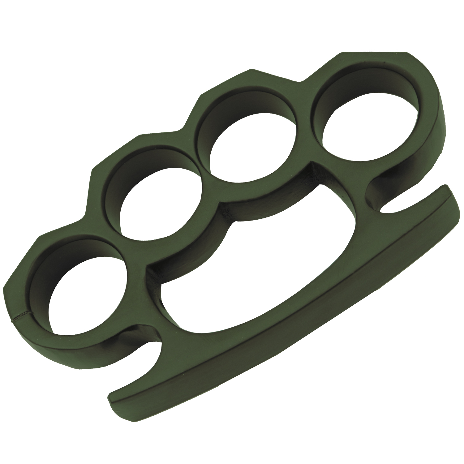 Crown Heavy Duty Solid Steel Brass Knuckles Green