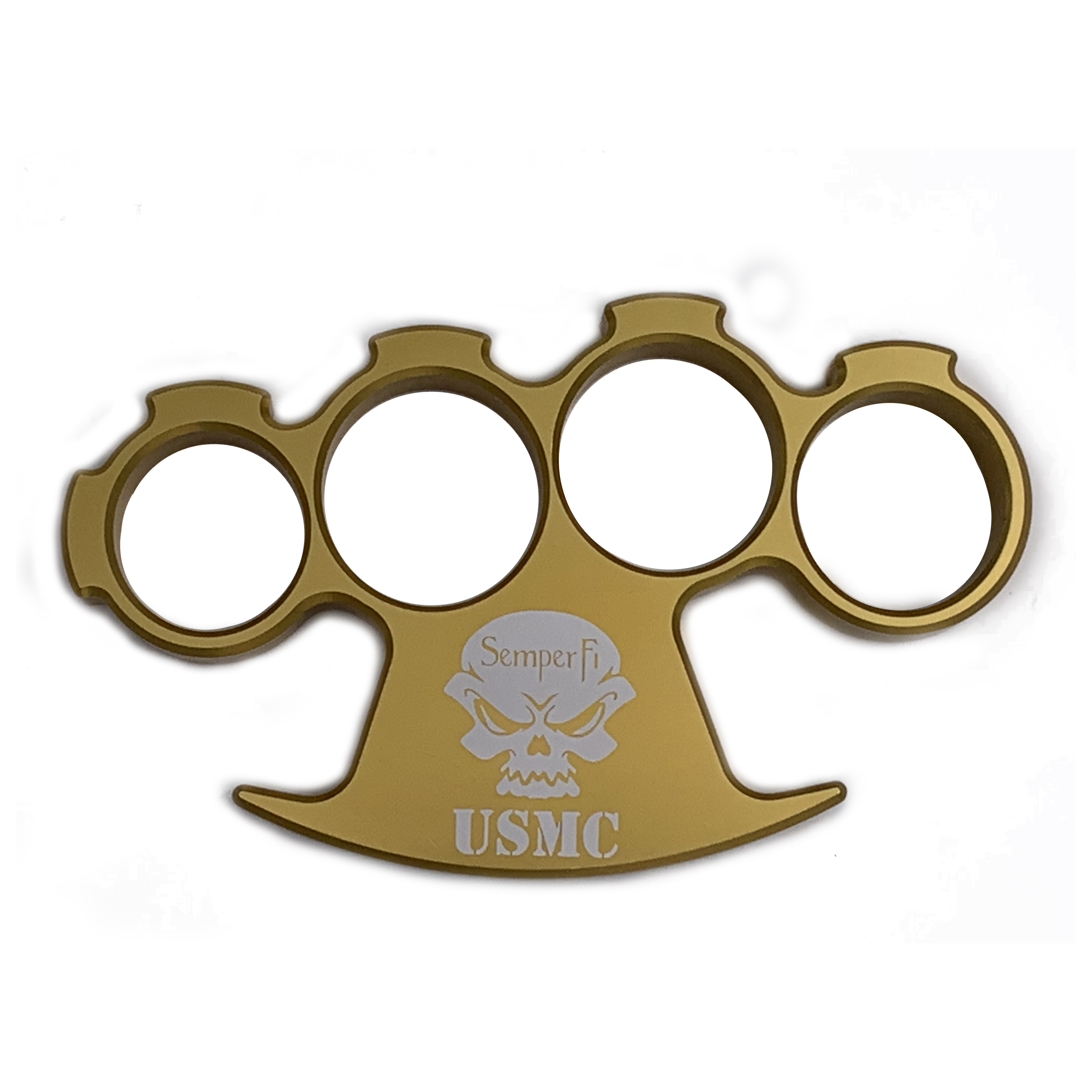 DR GD L American Made Dark Rift Armory CNC Aircraft Aluminum Brass Knuckles Large Gold