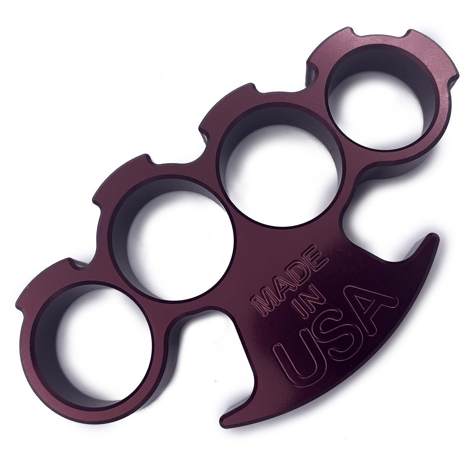 DR PP S American Made Dark Rift Armory CNC Aircraft Aluminum Brass Knuckles Small Purple