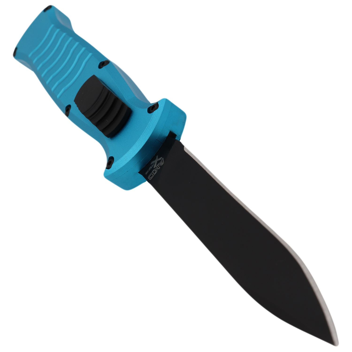 Out the Front Automatic Manic EVO Pocket Knife Blue