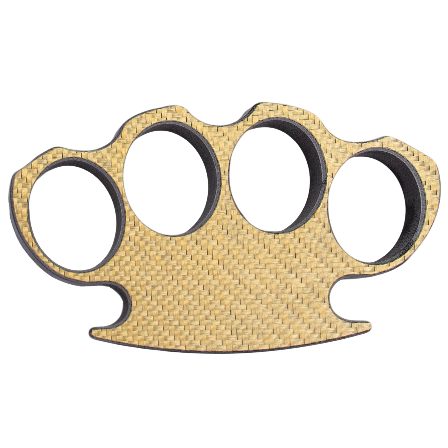 Gold Carbon Fiber Brass Knuckle Lightweight Puncher