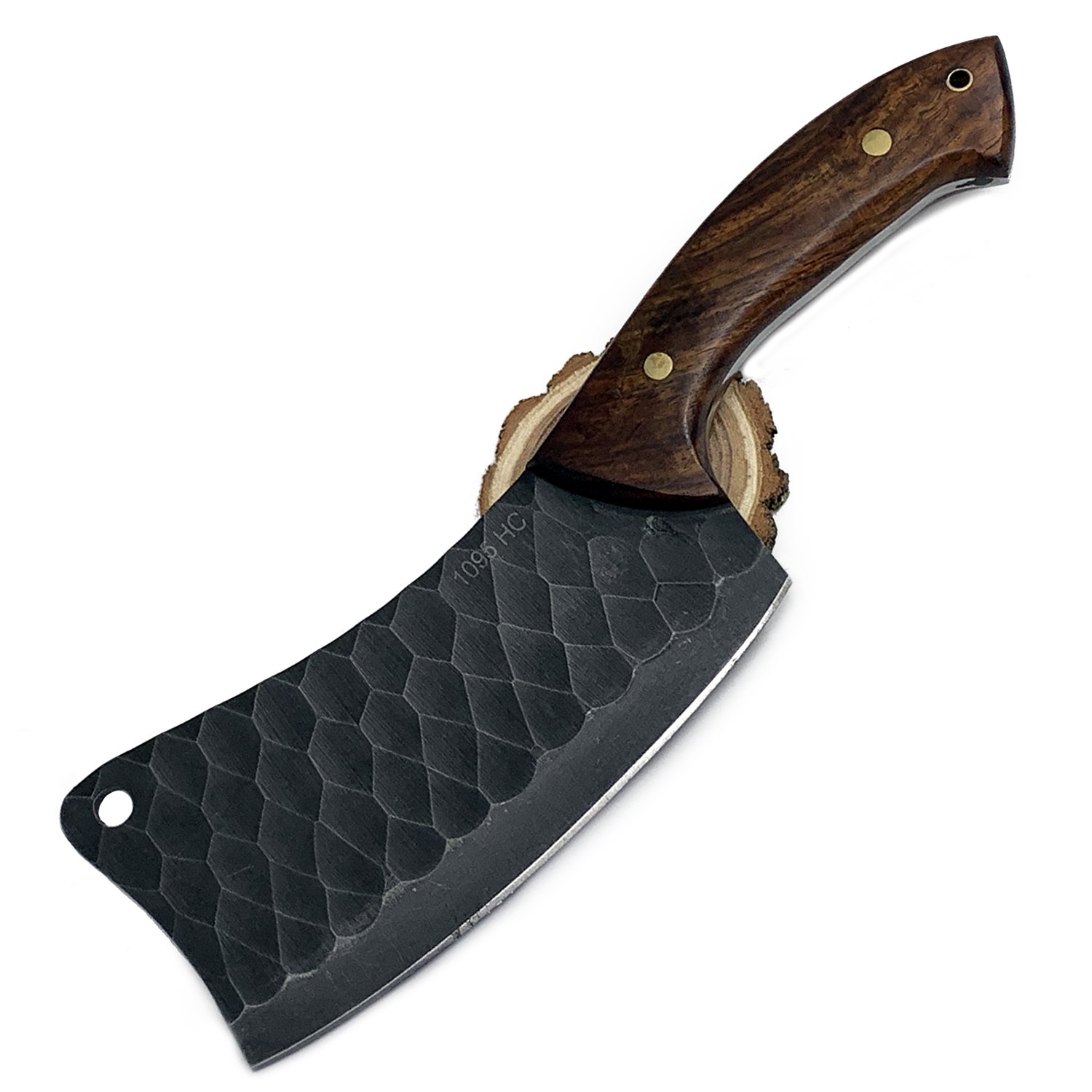 Hardwood Handle 12 inch Meat Cleaver with 1095 High Carbon Steel Full Tang Blade