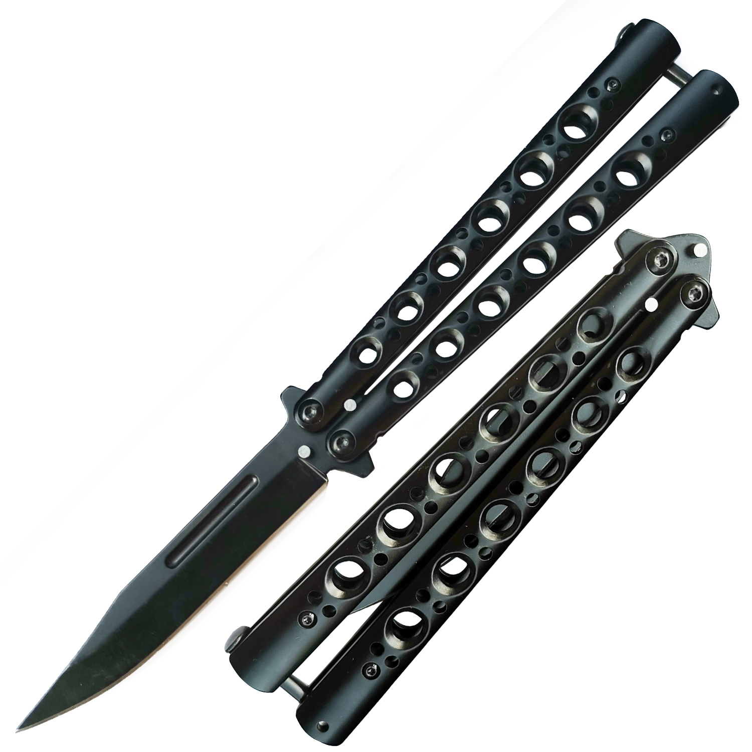 Heavy Duty Balisong Butterfly Knife Black