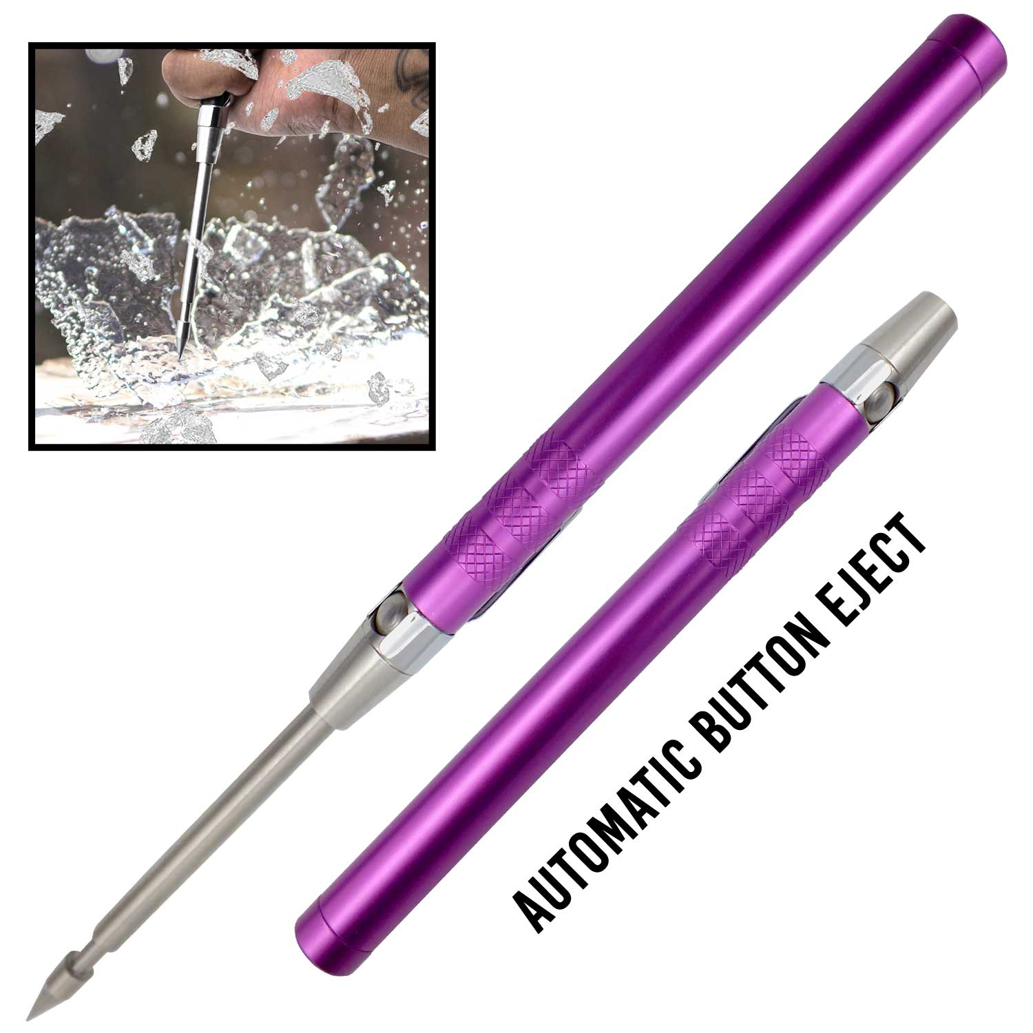 Guard Father Spike OTF Automatic Ice Pick Purple