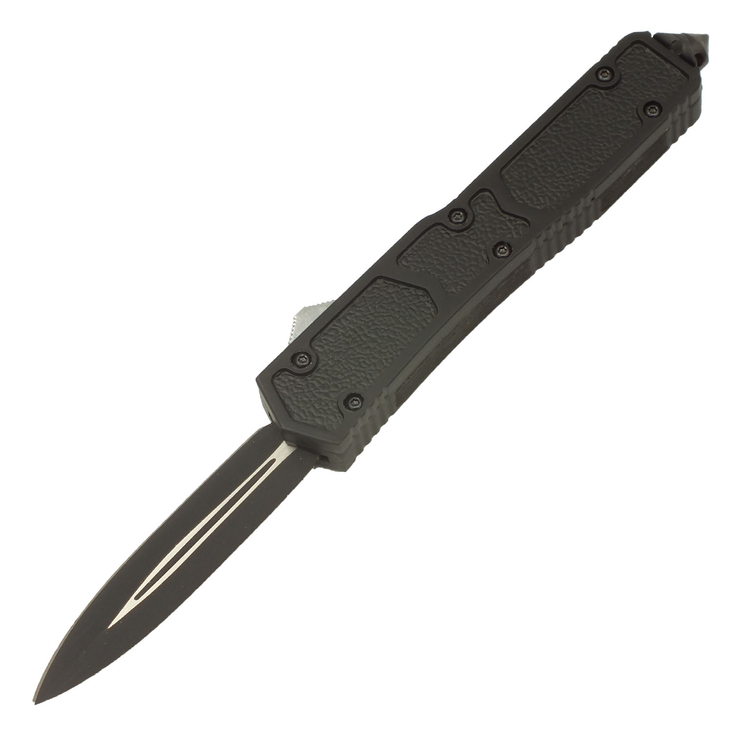 Black Night OTF Easy Grip Backswitch Black Blade Knife