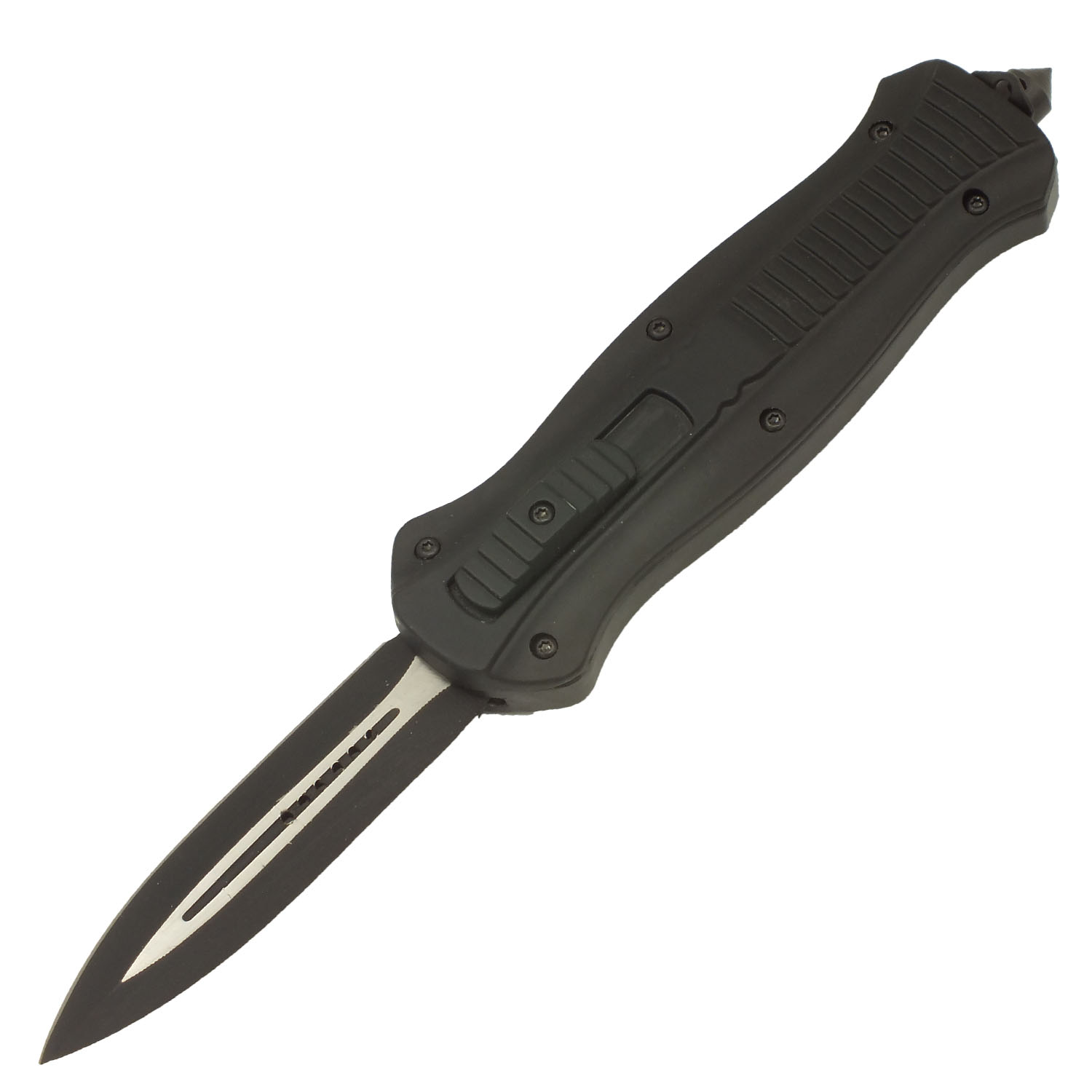 Black Night OTF Easy Grip Backswitch Black Blade Knife