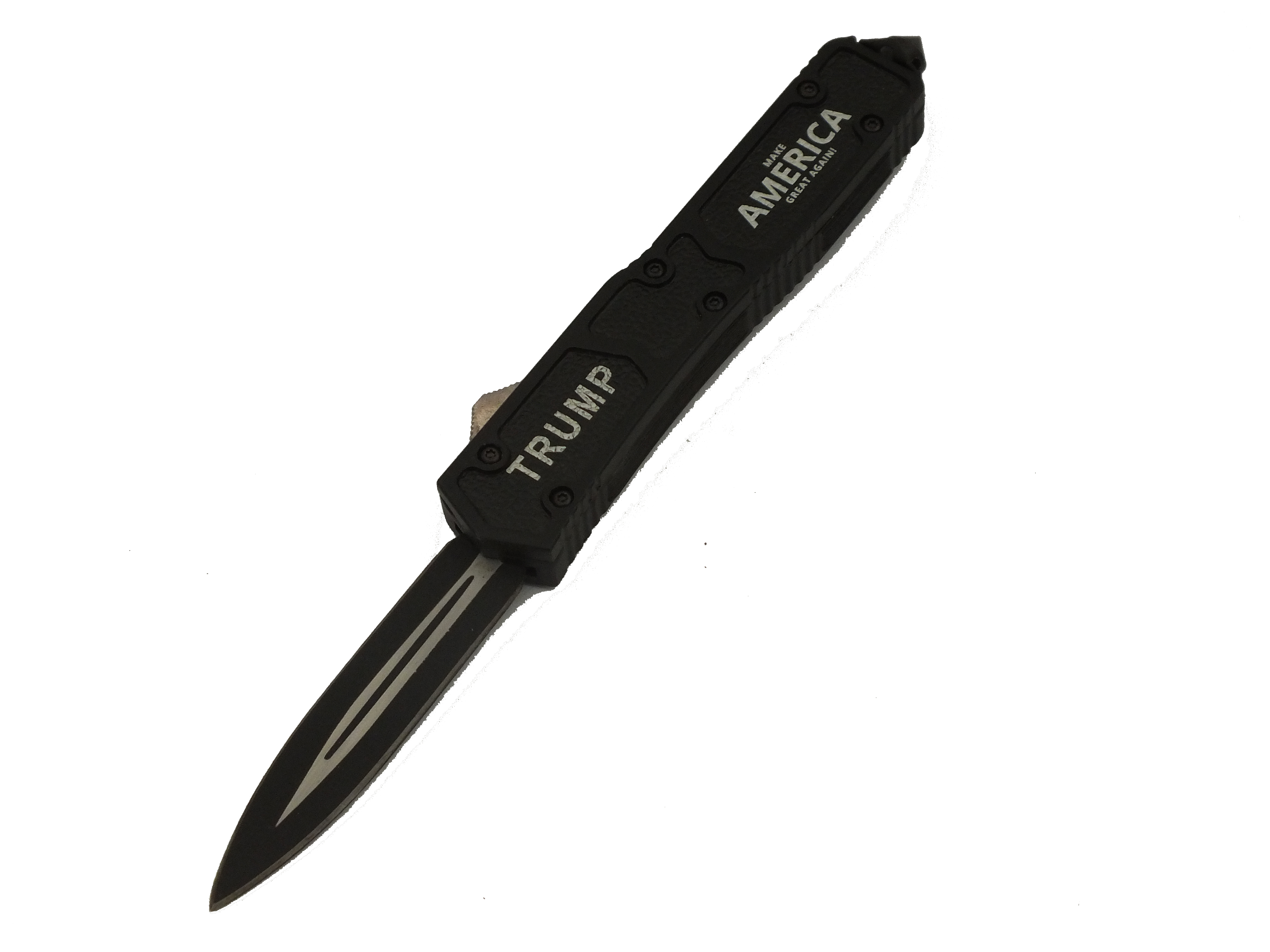 Black Night OTF Black Stiletto Blade Knife Maga