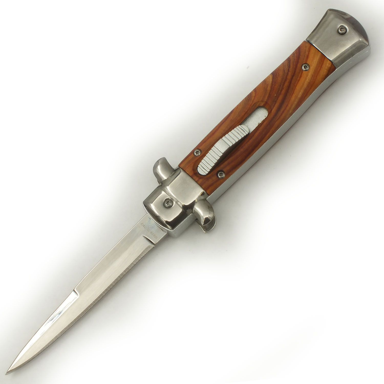 OG Godfather Italian Stiletto Switchblade, Marbled Orange Handle