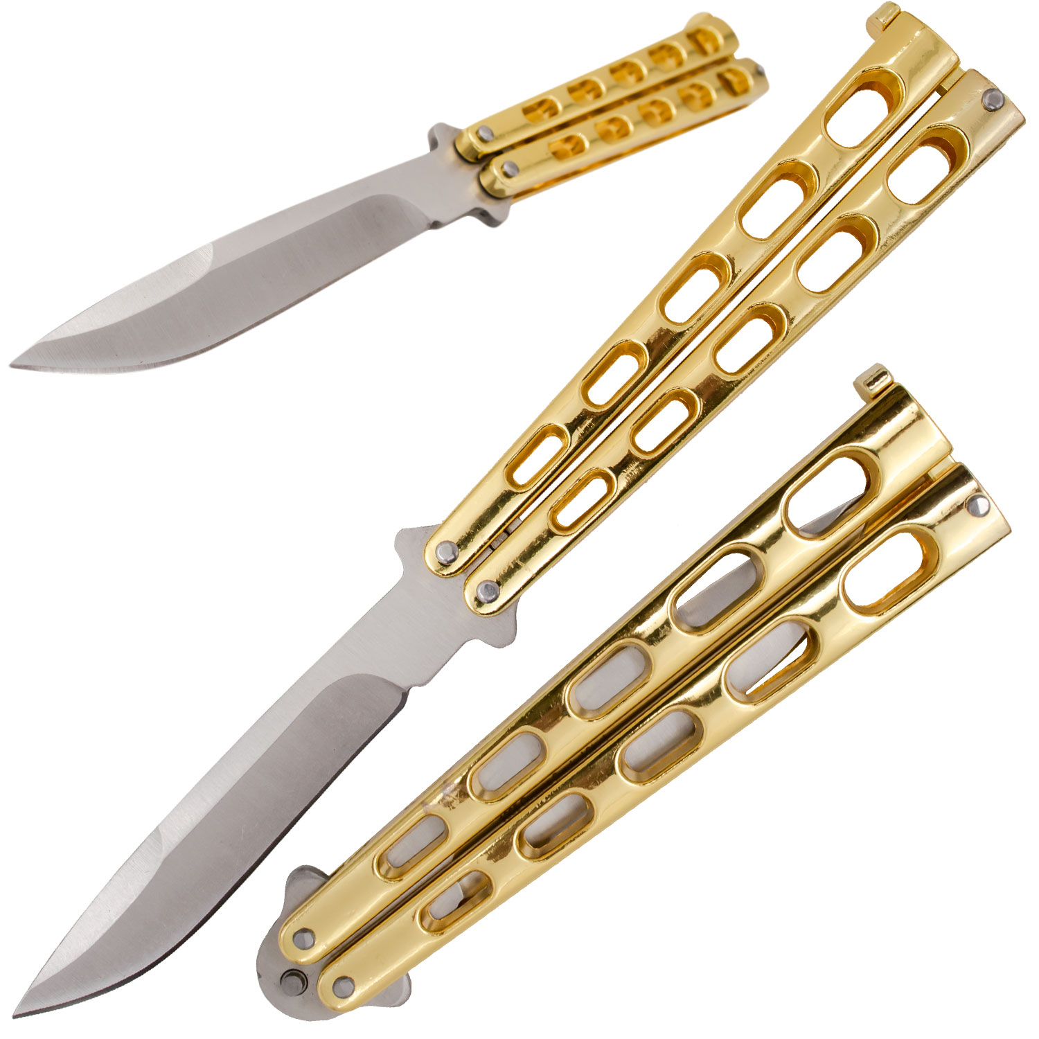 Industrial State of The Art Butterfly Knife Gold