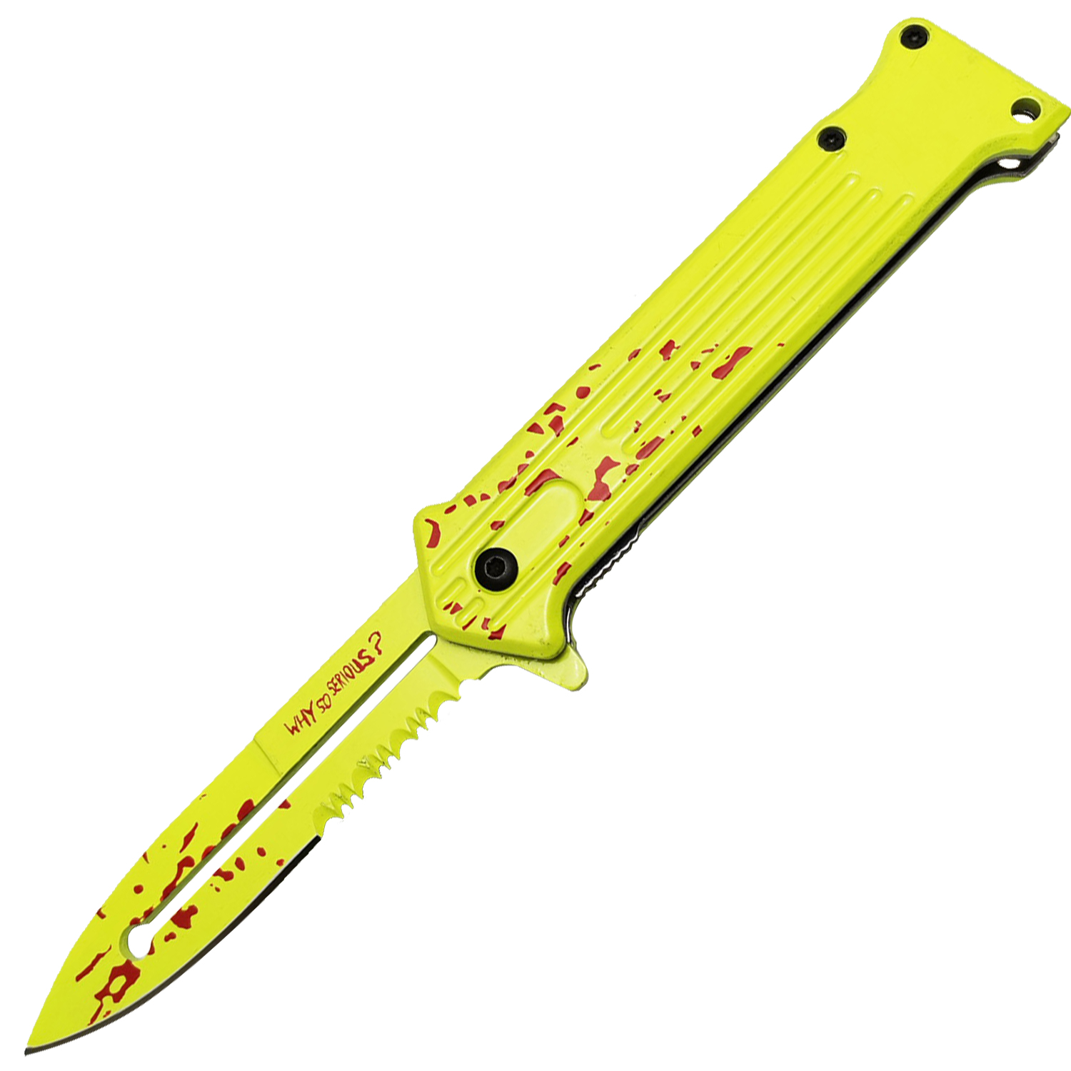 Harlequin of Hate Why So Serious Joker Folding Knife