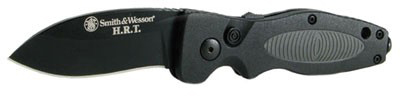 H.R.T. Medium Automatic Knife - Black/Plain SW70B