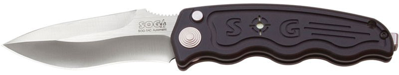 SOG-TAC Automatic Knife - Silver Tactical Drop Point Blade SGST05