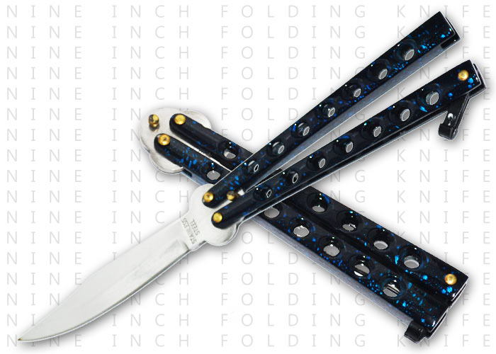 9" Blue folding Knife 1-131-BL