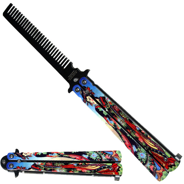 Comb Butterfly Knife Trainer, Geisha