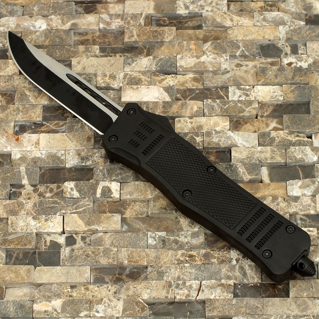 Delta Force OTF Out The Front Automatic Knife, Large Black