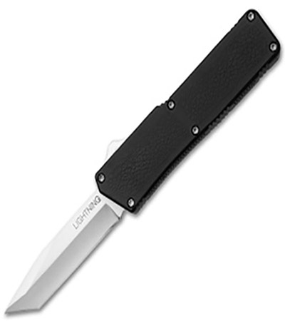 Famous Lightning OTF Automatic Knife Tanto Black