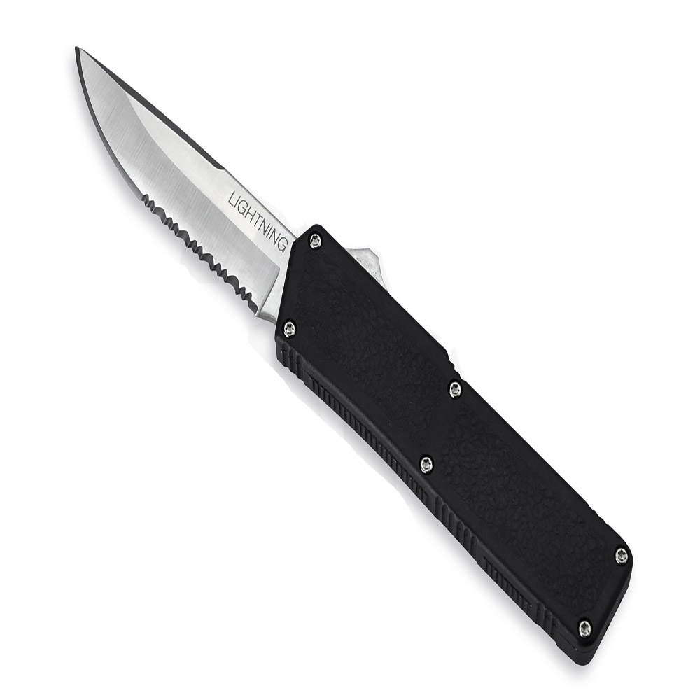 Famous Lightning OTF Automatic Knife Black