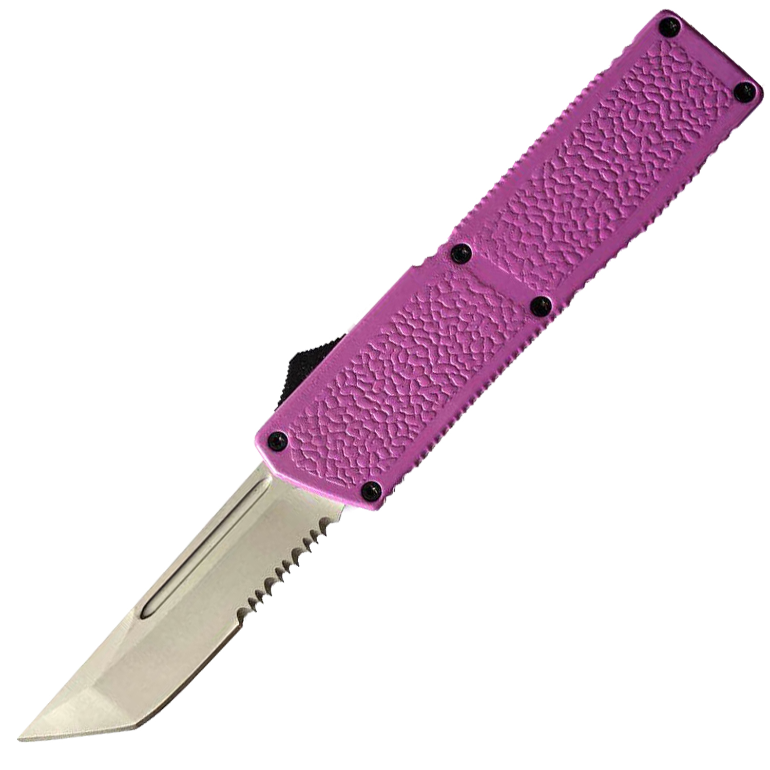 Lighting Action Assisted Knife Purp Tanto Serrated