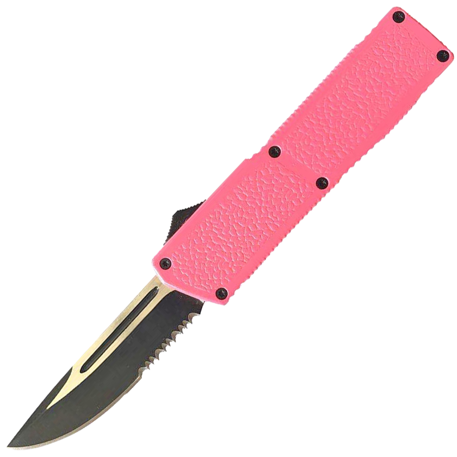 Lighting Action Assisted Knife Two Toned Pink Killer