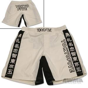 Tokyo Five "Five Principles" Fight Shorts - White, 796536