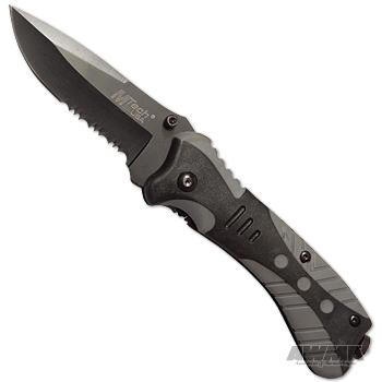 M-Tech Black 3 Knife w Rubber Inlay, 10519